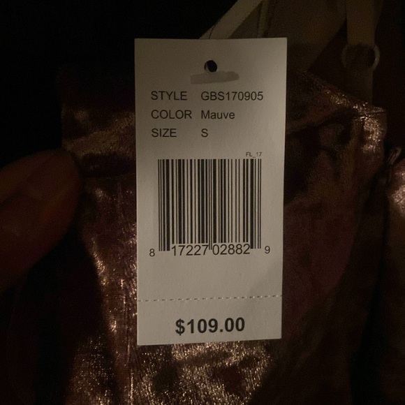 Gianni Bini Mauve Velvet Mini Dress - Picture 4 of 4